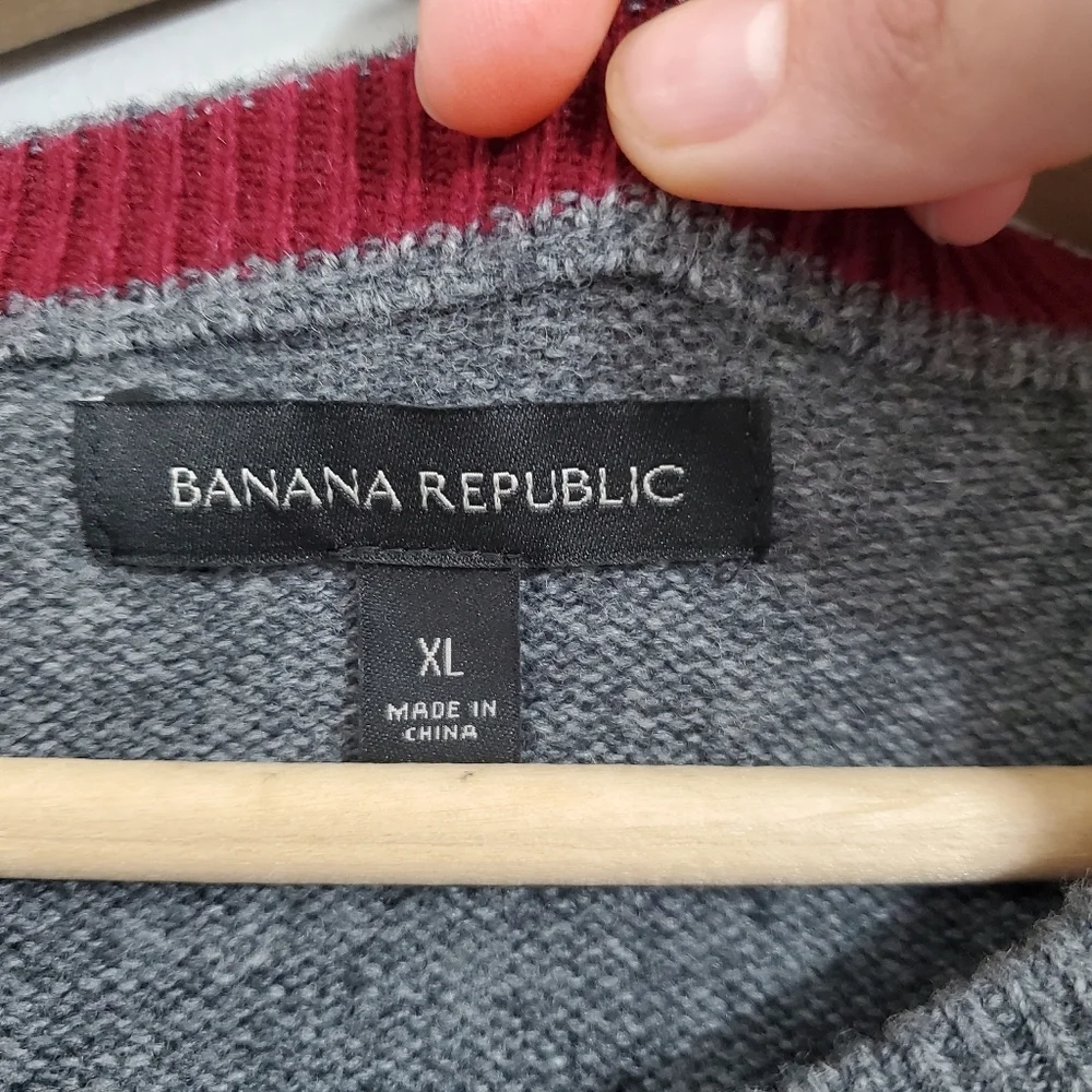 Banana Republic Colorblock Merino Wool Sweater